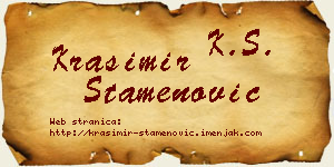 Krasimir Stamenović vizit kartica